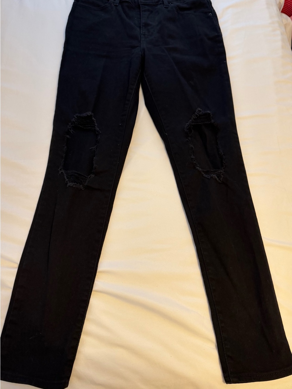 Levi's Black Ripped Knee Skinny Jeans for Women